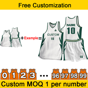 Ensemble d'uniformes de basket-ball personnalisés avec logo, motifs, numéros, compétition d'équipe, respirant, haute élasticité, polyester, taille plus, hommes et femmes - Product Image 3