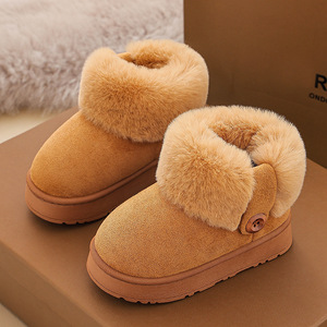 Women's Warm Comfortable and Versatile Canvas Wool Faux Fur Evergreen Design for Spring & All Seasons Home Use - Product Image 3