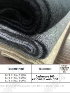 100% カシミヤ メンズ 秋物 高級 防風 スカーフ - ソフト 軽量 無地 デザイン レッド/ブラウン/ホワイト エレガント ファッション 高品質 - Product Image 3