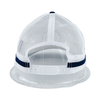 Casquette de baseball 5 panneaux personnalisée avec patch en cuir imprimé 3D en relief, en maille, vierge, snapback, unie, pour le sport, la performance et la plage