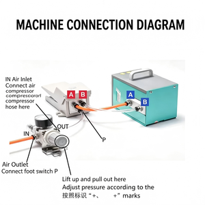 Machine à sertir pneumatique 1,25-5 mm pour manchons en aluminium, équipement semi-automatique de fabrication de câbles - Product Image 2