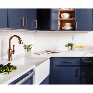 NICOCABINET Elegancia Náutica, Encanto Lujoso, Gabinetes de Cocina Modulares Personalizados en Azul Medianoche, Fregadero Minimalista Atemporal - Product Image 1
