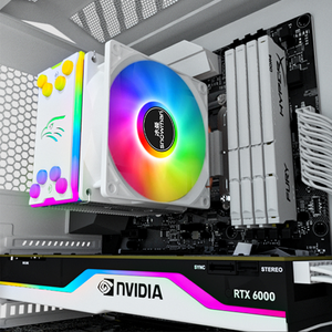 שלג x400 צבעוני rgb 4 צינור קריר יותר עם ברגים לבנים Heatsink מהיר עבור אוהדים & מקרני קירור למעבד <span class=keywords><strong>cpu</strong></span> - Product Image 4