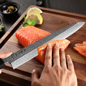 Oferta Especial: <span class=keywords><strong>Cuchillos</strong></span> Yanagiba de 270 mm Hechos a Mano con 110 Capas de Acero Damasco, Cuchillo Japonés para Sashimi con Mango de Madera de Hierro del Desierto - Product Image 3