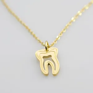 Vòng Cổ Bằng Thép Không Gỉ Răng Người Với Thiết Kế Mới Lạ Phổ Biến Với Necklace Doctor