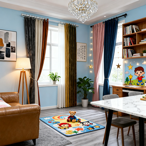 <span class=keywords><strong>Tende</strong></span> di velluto blu per soggiorno e camera <span class=keywords><strong>da</strong></span> letto bel tessuto con stampa a caldo immagine di massa di Design e <span class=keywords><strong>tende</strong></span> - Product Image 4