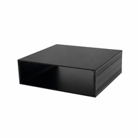 Boîtier en aluminium anodisé noir sablé 150*46mm, boîte de projet, boîtier d'instrument, taille personnalisée