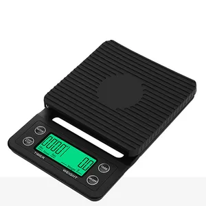 Кг/3 кг/0,1 г принимает массу весом до 5 кг/0,1g цифровая шкала кофе с таймером электронные весы водонепроницаемый кухонные весы Капельное кофе весы ЖК-дисплей