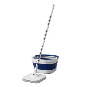 Serpillère rotative pliable ovale en microfibre, essorage mains libres, nettoyage domestique, S901 1,5 kg - Product Image 2