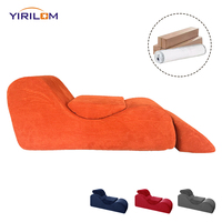 Sofa Kasur Yoga Busa Grosir Pabrik dengan Bantal Pinggang & Sandaran Kaki Saku Samping