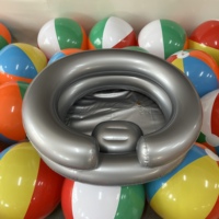 Bassin de lavage de cheveux gonflable en PVC argenté, portable, pour personnes âgées, femmes enceintes