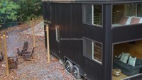 Petite maison sur roues moderne préfabriquée petite maison préfabriquée remorque mobile maison conteneur de vie