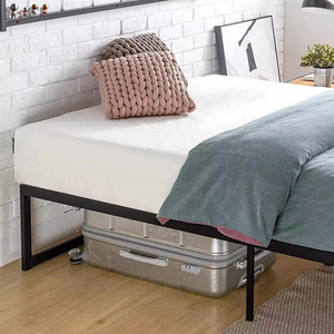 Khung Giường Với Sắt Kim Loại Dễ Dàng Lắp Ráp Đầy Đủ Vua Kích Thước Kim Loại Giường Khung Với Những Thanh Gỗ Đồ Nội Thất Hiện Đại Gấp Giường Cơ Sở - Product Image 4