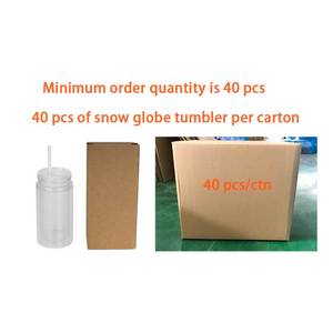 Vaso con globo de nieve de 16 oz, vaso que brilla en la oscuridad para uso nocturno, vaso con globo de nieve transparente preperforado, cantidad de pedido: 40 piezas - Product Image 5