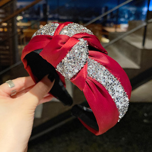 إكسسوارات الشعر الأزياء الفاخرة الباروك النساء بلينغ الراين حزب الملونة رباطات - Product Image 4