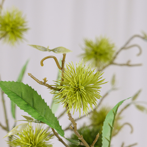Planta artificial castaño con hojas interior muebles para el hogar jarrón decoración Castanea Mollissima <span class=keywords><strong>Blume</strong></span> planta falsa fruta - Product Image 5