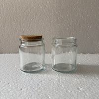 Bocaux à bougies en verre soufflé à la main, vides, en forme de bouteille, de qualité alimentaire, avec couvercles en liège, transparents/ambre/verts, 8 oz, pour DIY Noël, Saint-Valentin, Pâques