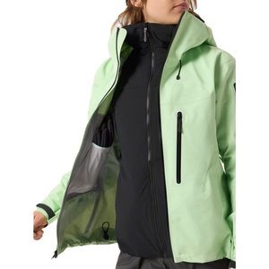 Veste imperméable d'extérieur pour femmes <span class=keywords><strong>Anorak</strong></span> de pluie de <span class=keywords><strong>randonnée</strong></span> coupe-vent escalade OEM Logo personnalisé veste rigide imperméable pour femmes - Product Image 3