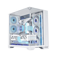 Lian Li O11 Vision Compact Gaming PC Case 3 Sided Tempered Glass Seamless Panoramic MicroATX Mid Tower Steel Computer Chassis No