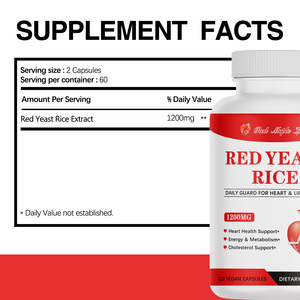 Капсулы с экстрактом красного риса и пищевыми волокнами |   Поддержка здоровья кишечника и сердечно-сосудистой системы |   Веганский продукт, балансирующий уровень холестерина - Product Image 5
