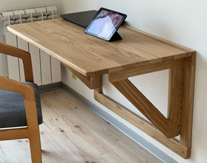 202407 लकड़ी की दीवार काम डेस्क, तह डेस्क, घर कार्यालय मजबूत डेस्क - Product Image 3