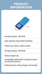 Clé USB KDATA OEM 2.0, disque mémoire USB 2 Go, 16 Go, 8 Go original, vente en gros 64 Go, 32 Go, clé USB personnalisée avec logo 8 Go - Product Image 4