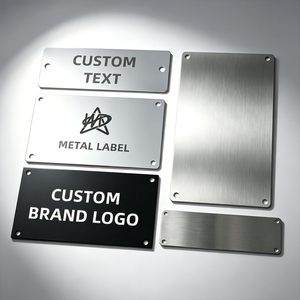 <span class=keywords><strong>Plaque</strong></span> signalétique <span class=keywords><strong>en</strong></span> acier inoxydable gravée au laser sur mesure, logo métallique pour équipement industriel, machines, produits électroniques, meubles - Product Image 1