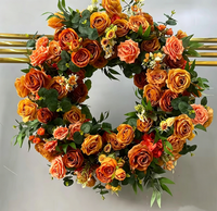 Kunstbloemenkrans, bloemstuk, bloemenring voor bruiloft, tafeldecoratie, feest, evenement, huisdecoratie