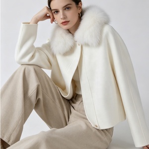 <span class=keywords><strong>Cappotto</strong></span> in Lana a Doppia Faccia Tyan con <span class=keywords><strong>Collo</strong></span> Staccabile in Vera <span class=keywords><strong>Pelliccia</strong></span> di Volpe, Morbido con Cerniera, Logo Personalizzato, Cappotti Invernali in Cashmere a <span class=keywords><strong>Collo</strong></span> Alto per <span class=keywords><strong>Donna</strong></span> - Product Image 4