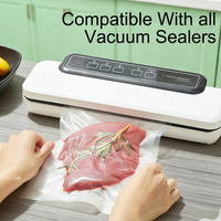 Sacs sous vide transparents gaufrés sur mesure, sacs sous vide en nylon plastique, rouleaux pour le stockage des aliments sous vide et la cuisson sous vide