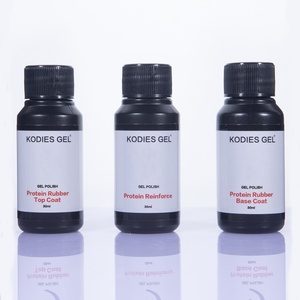 KODIES GEL 30ML Capa <span class=keywords><strong>base</strong></span> de goma proteica Esmalte en gel Suministros para <span class=keywords><strong>uñas</strong></span> Fabricación Capa superior súper brillante Salón - Product Image 1