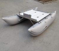 Ponton gonflable en PVC Boat2.4m 2.6m 3m 3.6m avec bateau de pêche à plate-forme en aluminium