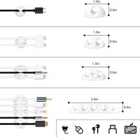 Enrouleur en silicone, support pour écouteurs, cordon, clips de câble, organisateur de câble de gestion de fil