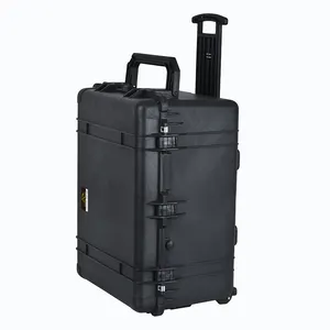 Hot Selling Portable Plastic Wheeled Tool Case Dustproof And Shockproof With EVA Foam Insert Customizable OEM Support