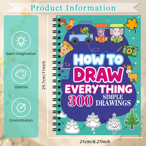 Comment dessiner tout 300 <span class=keywords><strong>livre</strong></span> de dessins simples animaux de <span class=keywords><strong>dessin</strong></span> animé colorés <span class=keywords><strong>livre</strong></span> de <span class=keywords><strong>dessin</strong></span> sur le thème de la nourriture - Product Image 3