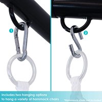 Support de chaise suspendue d'extérieur Danlong, modèle C, en acier robuste, uniquement le support pour chaise suspendue ou balançoire.