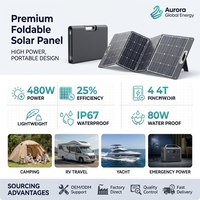 Panneau solaire pliable JiYao 480W, rendement 25%, haute puissance, noir, 128 cellules 182mmx91mm, Jiangsu RV Marine