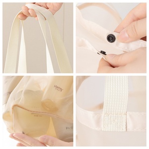 תיק רחצה רשת לאמבטיה, תיק רחצה נייד לתלייה עם כיס קטן, תיק חוף - Product Image 4