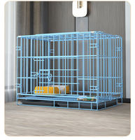 Cage pour animaux de compagnie nouvellement améliorée Cage pour chiens à double porte, comprend une casserole étanche, un panneau de séparation et de nouvelles fonctionnalités brevetées