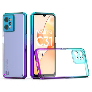 Coque transparente transparente en tpu pour <span class=keywords><strong>Realme</strong></span> <span class=keywords><strong>C31</strong></span> C30s C33 9i 5G 50i Prime, <span class=keywords><strong>prix</strong></span> d'usine, changement progressif de couleur - Product Image 1