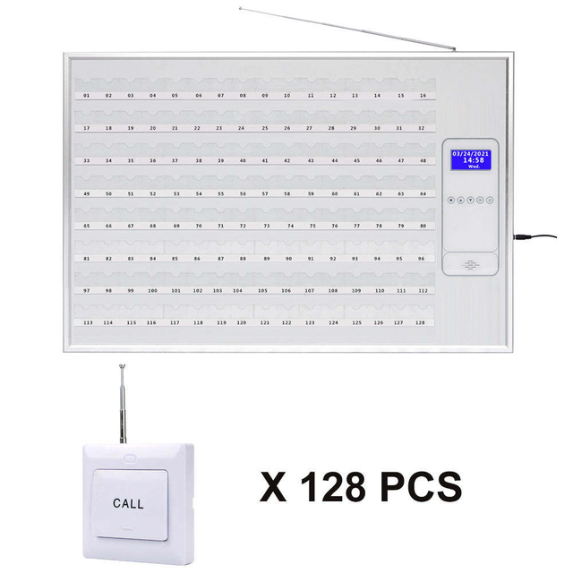 Wireless Nurse Call System 128 Beds Smart Ward Emergency Calling System for Hospital Clinic Nursing Home Caregiver Pager
