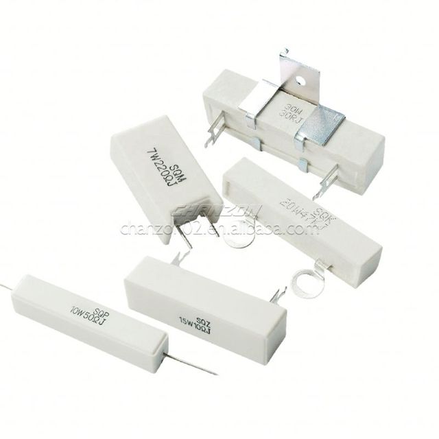 RX27 Ceramic Cement Fixed Resistors 5W 7W 10W 15W 20W 25W 40W 50W All Types MPR SQP SQM Watt 0.1-100K Ohm Wirewound Resistance