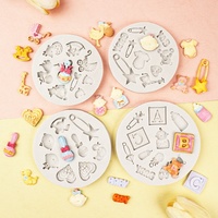 6er Pack Niedliche Baby Silikon Fondant form Baby party Kuchen Dekorations werkzeuge Cupcake Silikon formen für Fondant Kuchen Zucker Süßigkeiten