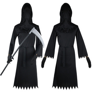 Disfraz de Halloween de Grim Reaper con gafas luminosas y máscara de fantasma para actuaciones escénicas - Product Image 1