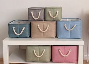 Home Closet <b>Collapsible</b> Fabric Storage <b>Basket</b> <b>Collapsible</b> Storage Cube Foldable square Clothing Storage Bin - Product Image 6