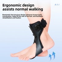 Orthèse médicale pour pied tombant, orthèses réglables, attelle de cheville à tension réglable, légère, durable, respirante, fermeture à lacets