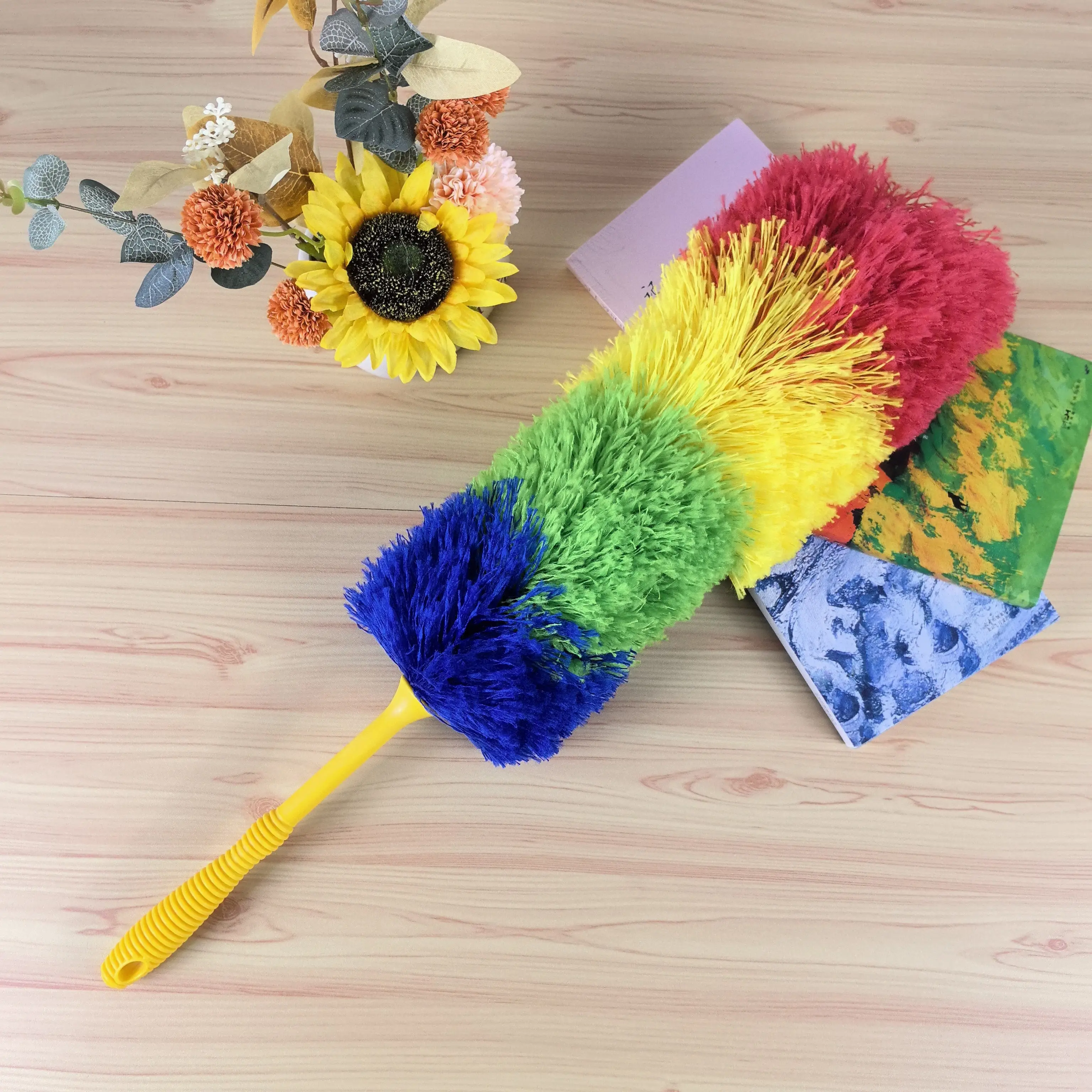 Fluffy Microfiber Duster Nylon Duster Feather Duster Kit Household Washable Cleaning Brush for House Cleaning