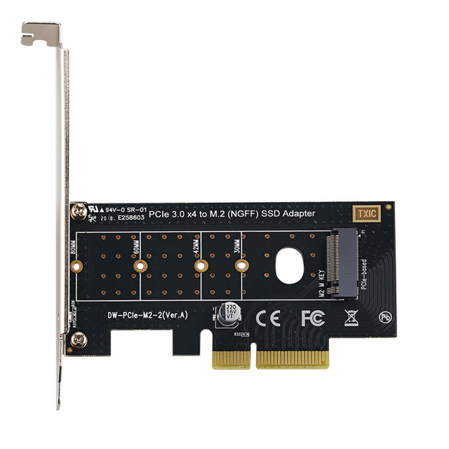 M.2 NVMe PCIe X4 Adapter Card With Low Profile Bracket