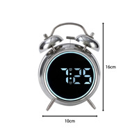 Nouvelle horloge numérique intelligente à vision nocturne LED transfrontalière, alimentée par batterie, pour étudiants, avec affichage numérique et design minimaliste moderne