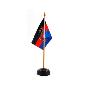 Wholesale 4''x6'' Cheap Mini <strong>Custom</strong> Printing All Countries National <strong>Table</strong> <strong>Flag</strong> with Pole and Base Stand - Product Image 6